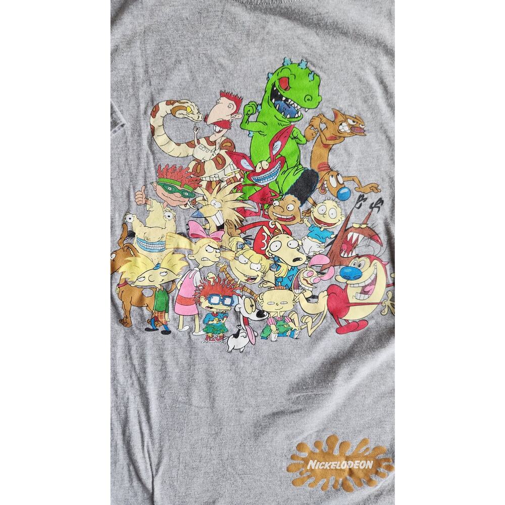Mens XL Nickelodeon characters tshirt grey